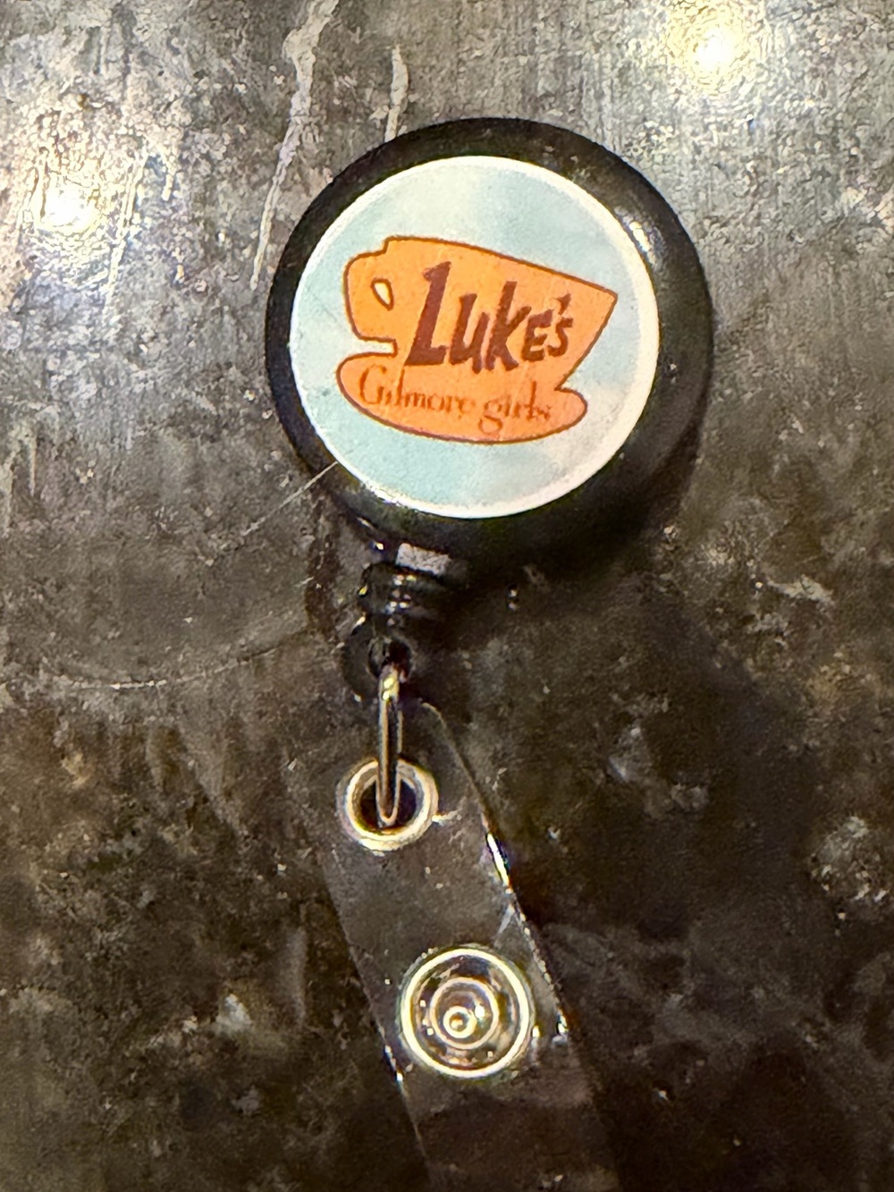 Luke's Gilmore Girls Black Retractable Badge Reel